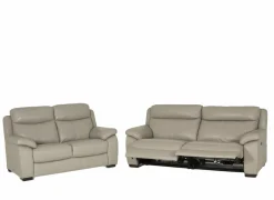 Zetels|Zetel Mohawk 2,5+2-zit - leder - grijs met relax