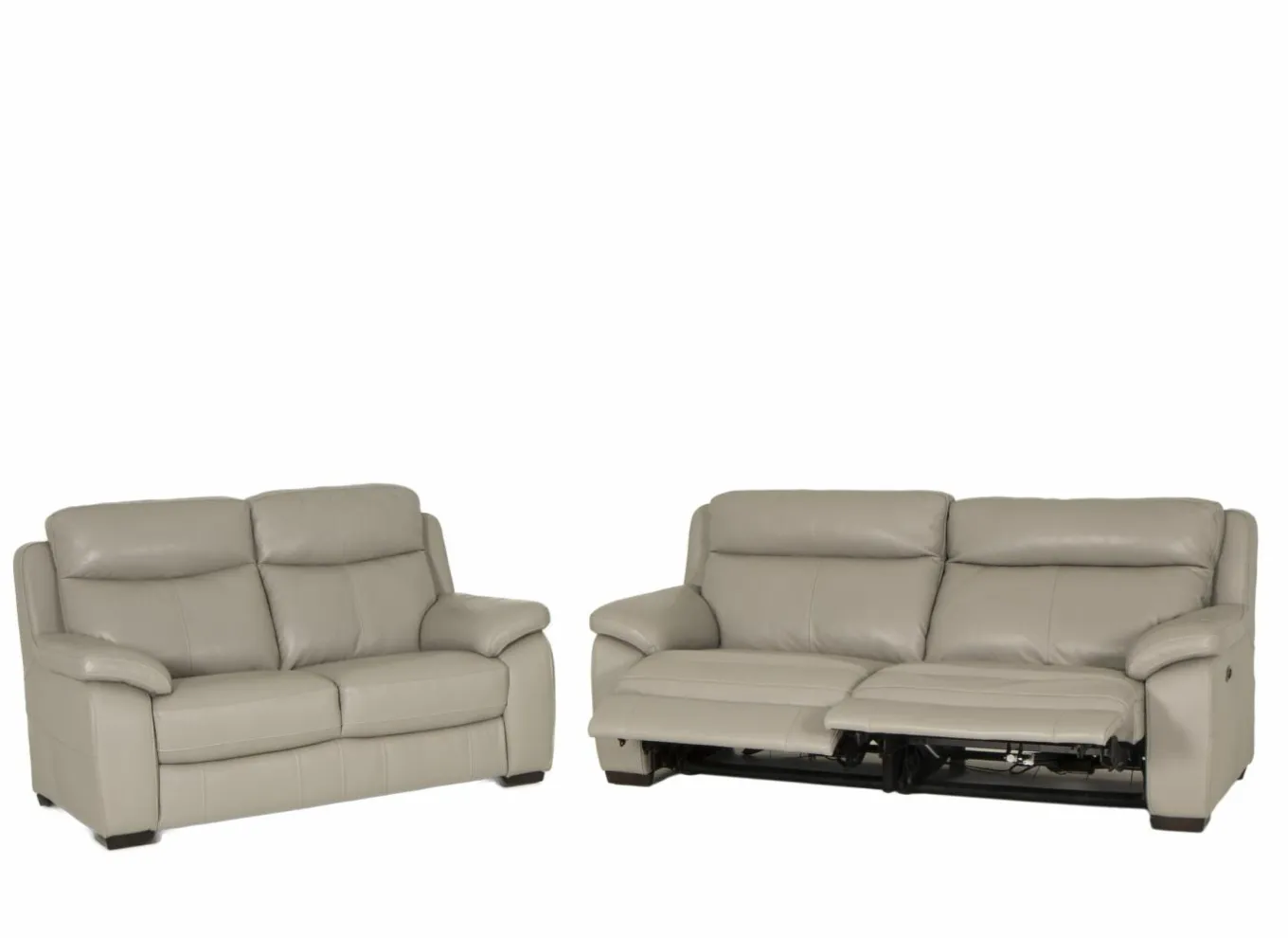 Zetels|Zetel Mohawk 2,5+2-zit - leder - grijs met relax