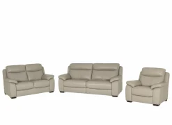 Zetel Mohawk 2,5+2+1-zit - leder - grijs- Zetels