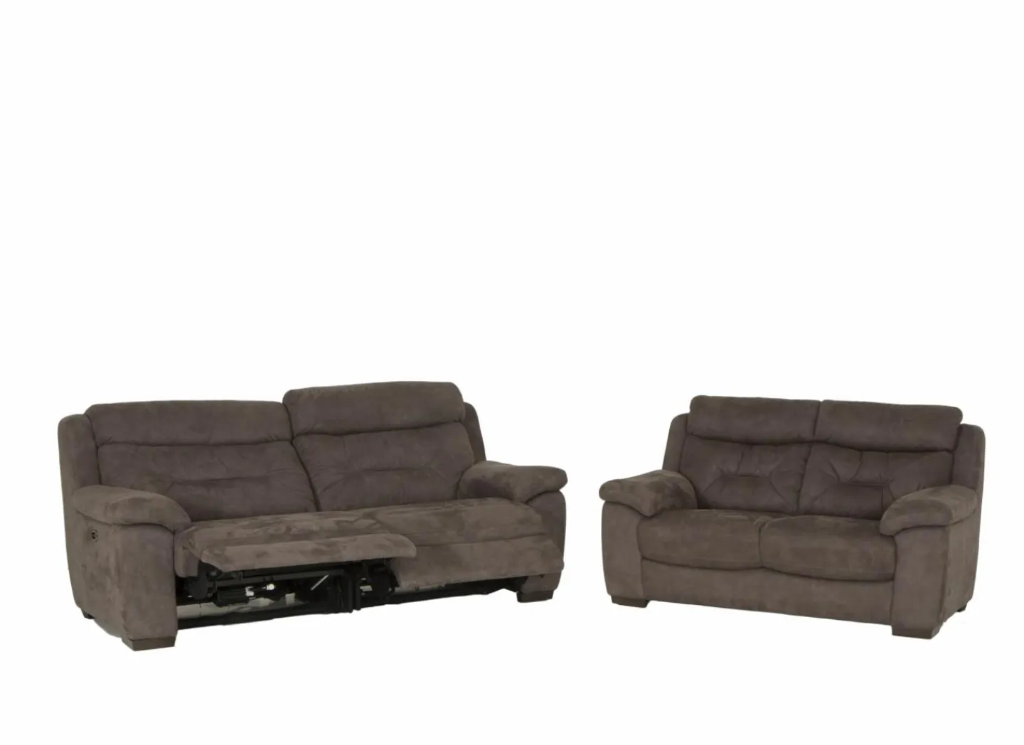 Zetel Neil 2,5+2-zit - stof - grijs met relax- Zetels