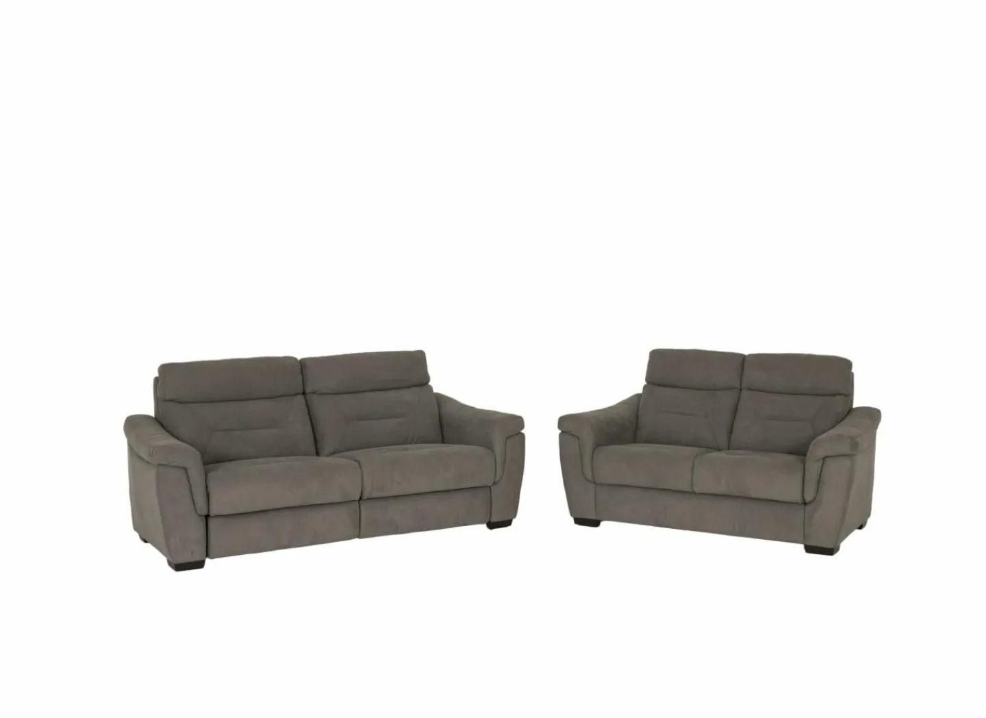 Zetel Notch 2,5+2-zit - stof - donkergrijs- Zetels