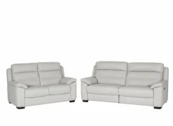 Zetel Olympe 2,5+2-zit - leder - beige met relax- Zetels