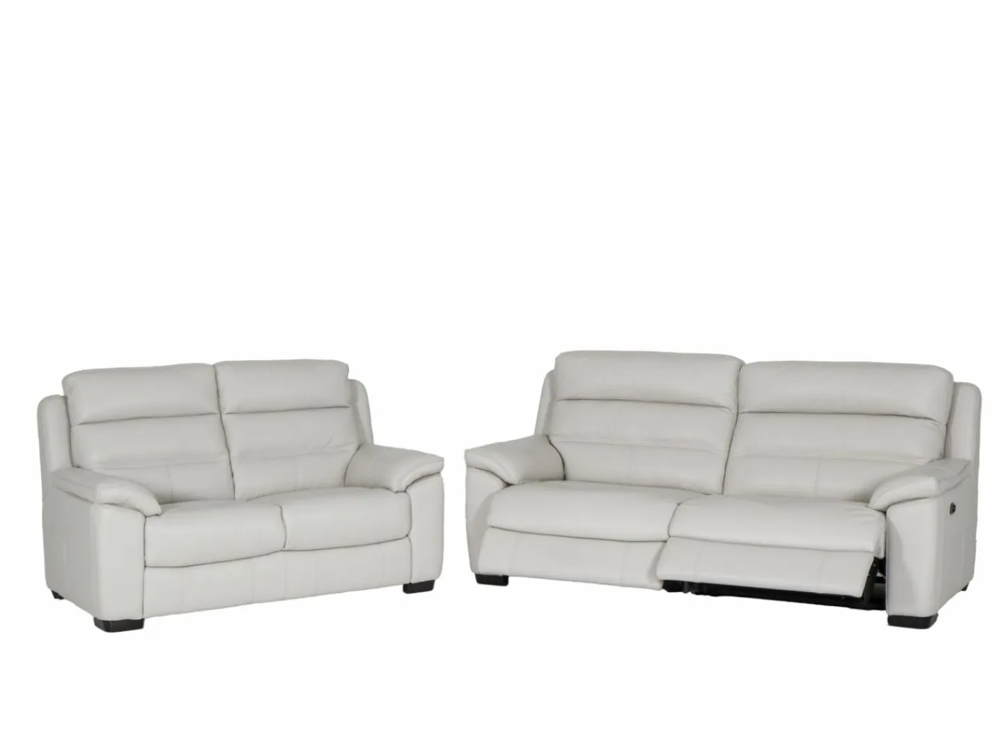 Zetel Olympe 2,5+2-zit - leder - beige met relax- Zetels