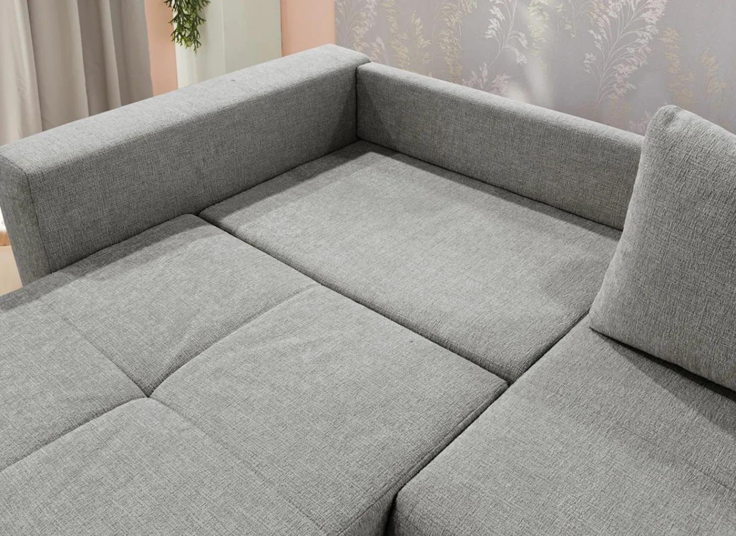 Zetel Relax Bigsofa 4-zit - stof - chenil lichtgrijs- Zetels