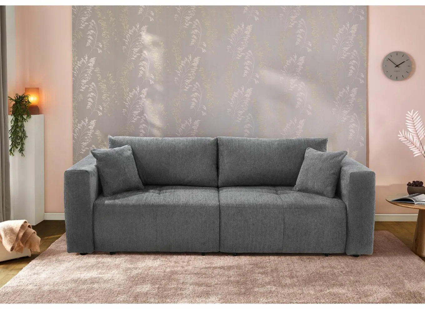 Zetels|Zetel Relax Bigsofa 4-zit - stof - chenil middengrijs