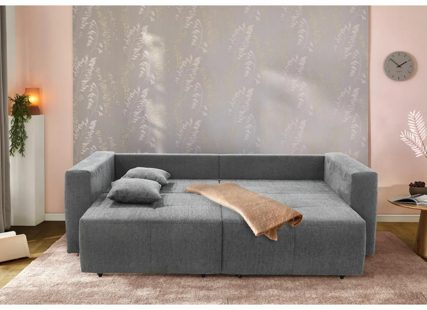 Zetels|Zetel Relax Bigsofa 4-zit - stof - chenil middengrijs