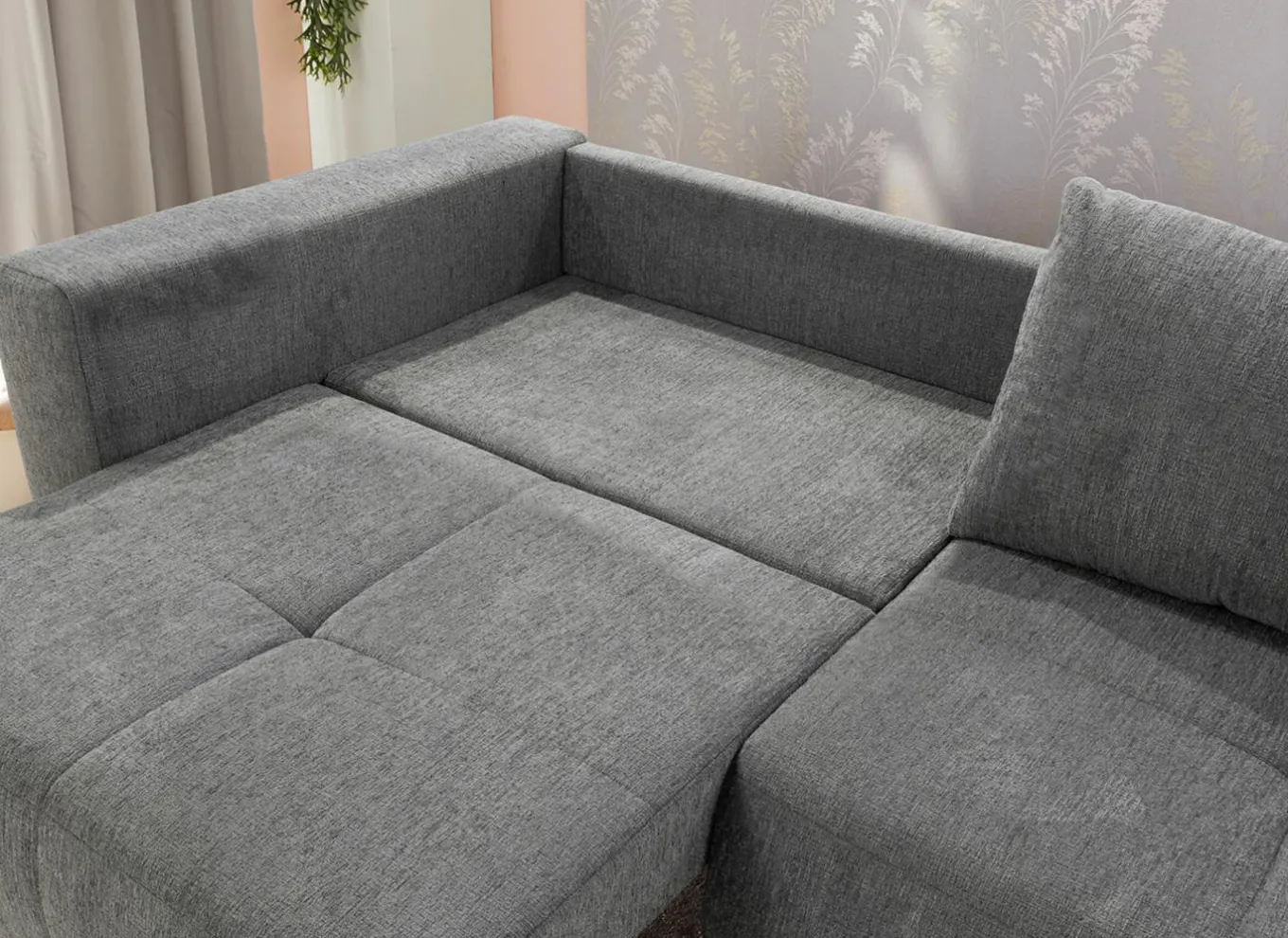Zetels|Zetel Relax Bigsofa 4-zit - stof - chenil middengrijs
