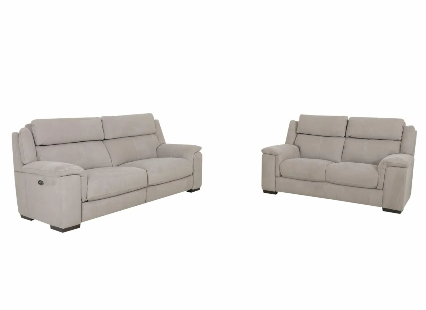 Zetel Still 2,5+2-zit - stof - silver grey met relax- Zetels