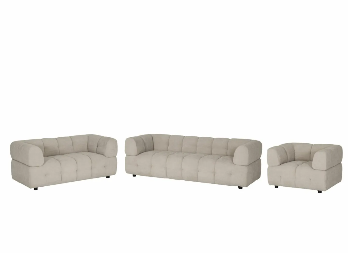 Zetel Tortuga 1-zit - stof - beige- Zetels