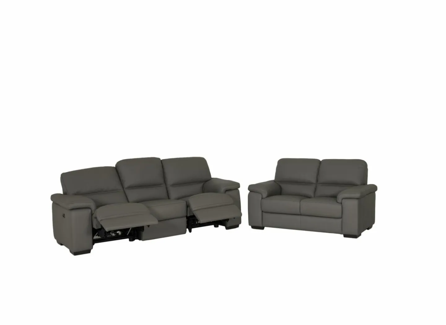 Zetel Tributo 3+2-zit - leder - elephant royal met relax- Zetels