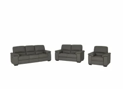 Zetels|Zetel Tributo 3+2+1-zit - leder - elephant royal met relax