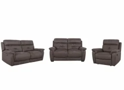 Zetel Twitch 2,5+2+1-zit - stof - grijs met relax- Zetels