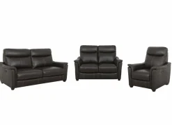 Zetels|Zetel Wise 2,5+2+1-zit - leder - walnut elektrisch