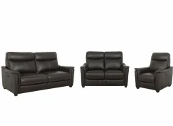 Zetel Wise 2,5+2+1-zit - leder - walnut- Zetels