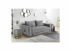 Zetelbed Rick 2-zit - stof - lichtgrijs- Zetelbedden|Slaapbanken