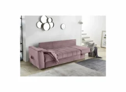 Zetelbedden|Slaapbanken|Zetelbed Rick 2-zit - stof - roze