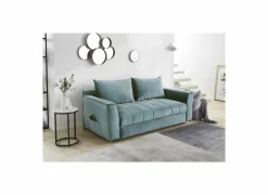 Zetelbed Rick 2-zit - stof - turquoise- Zetelbedden|Slaapbanken