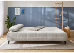 Zetelbedden|Zetelbed Till 2-persoons - stof - beige met opbergruimte