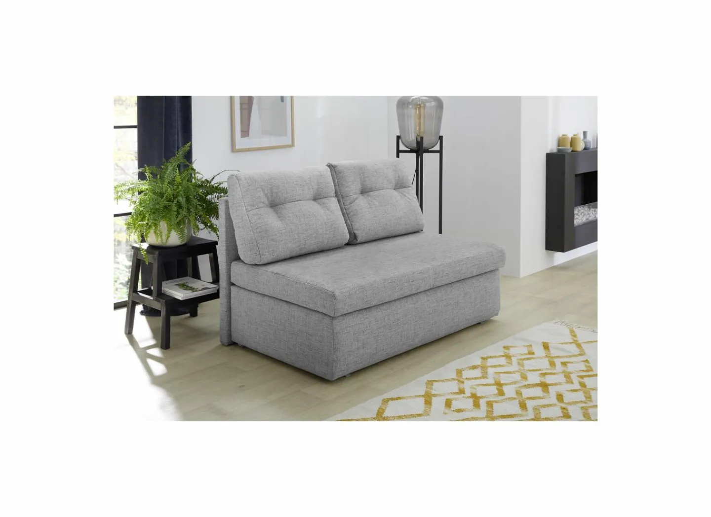 Zetelbed Torben 2-zit - stof - grijs- Zetelbedden|2-Zits Zetels