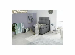 Zetelbed Tunis 1 persoons - 85x82cm - stof - donkergrijs- Zetelbedden|Slaapbanken