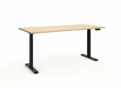 Kantoorbureau|Zit sta bureau Flexo-2 200x80xH73-123cm - decor - zand eik