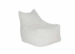 Zitzak Karina 80x83x106cm - bouclé - wit- Kindermeubelen|Zitzakken