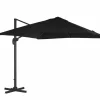 Zweefparasols|Zweefparasol Ekaterini 300x300cm - zwart met beschermhoes